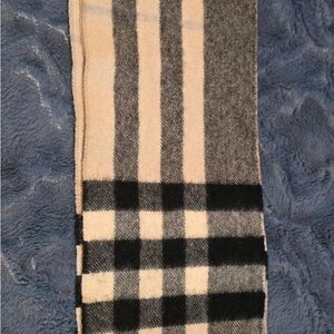 Burberry Black and Cream Checkered Scarf